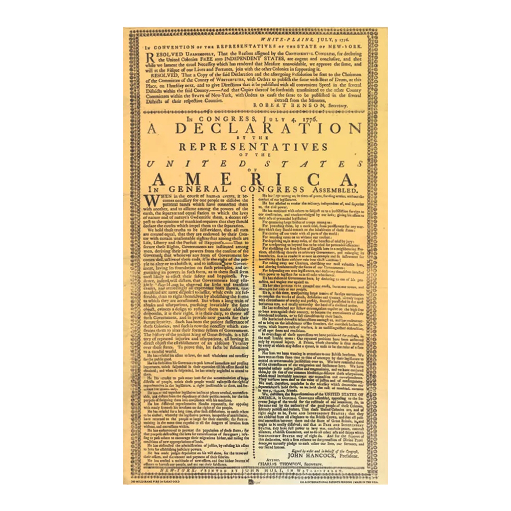 The Holt Declaration of Independence 300MG .999 Gold