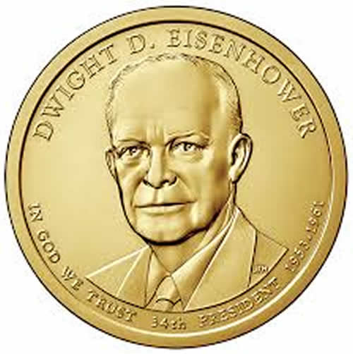  Presidential Dollars Dwight Eisenhower 2015-D 25 pcs (Roll)