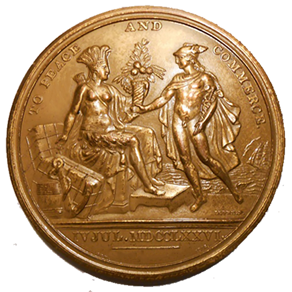U.S. Mint Bronze Medal 3" Peace and Commerce 1776