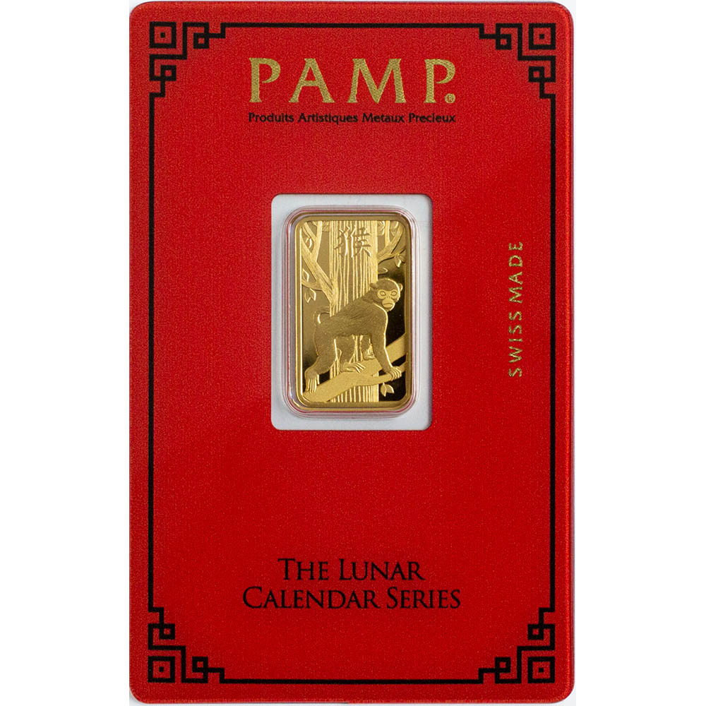 Pamp Suisse 5 Gram Gold--Year of the Monkey