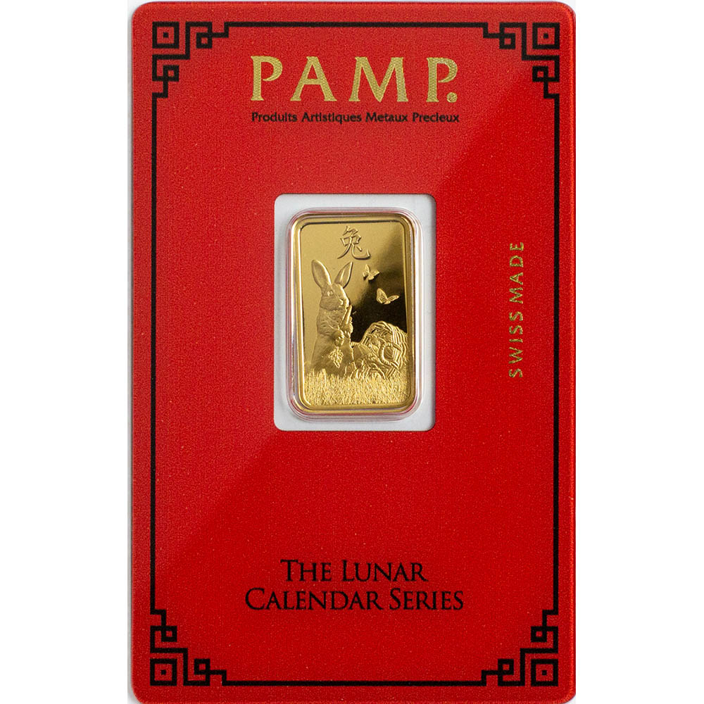Pamp Suisse 5 Gram Gold--Year of the Rabbit