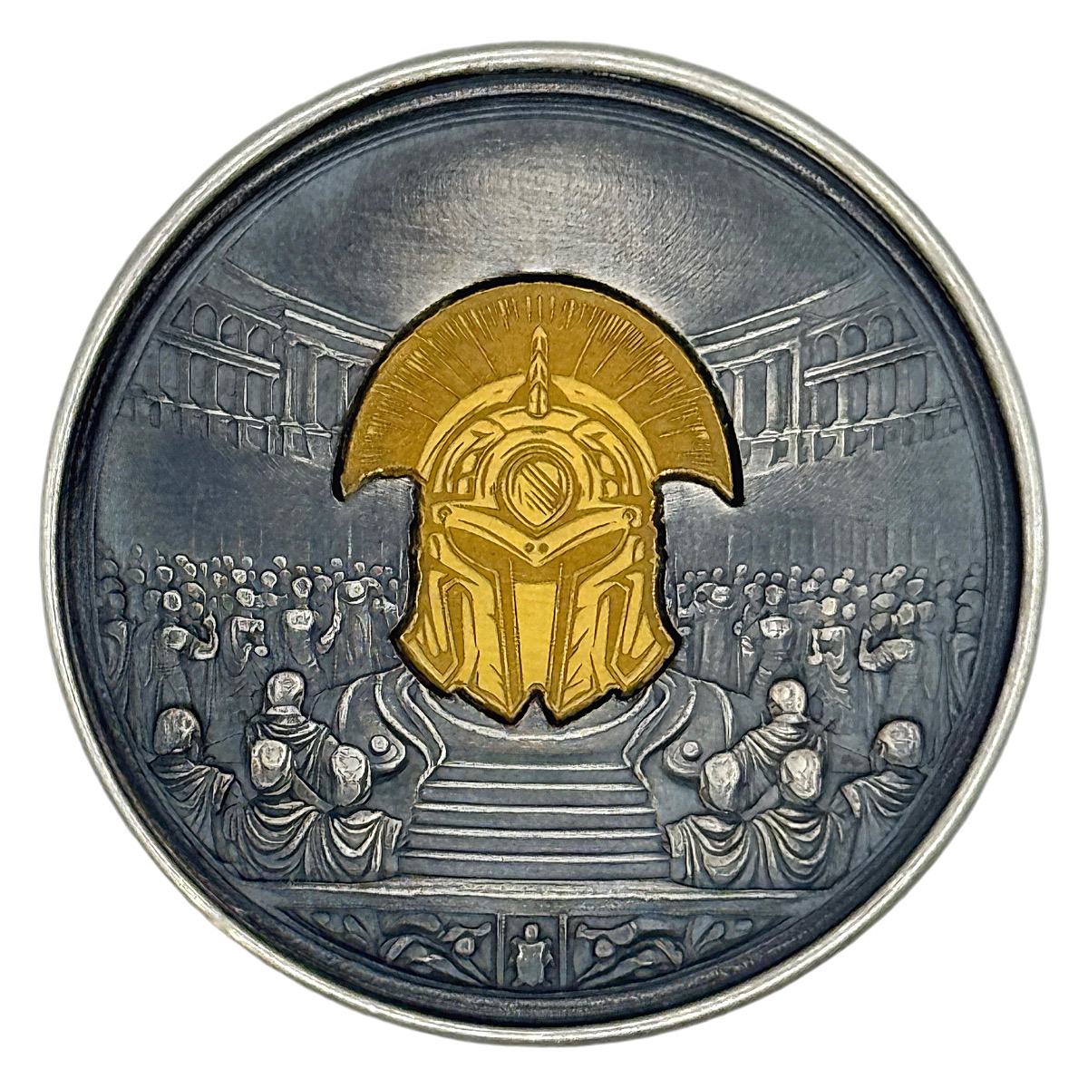 TD Metals LuckyRips The Gladiator 3 oz .999 Silver 2.5 Gram .999 Gold Round #058