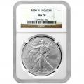 Burnished 2008-W Silver Eagle MS70 NGC