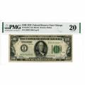 1928 $100 Federal Reserve Note Chicago VF20 PMG