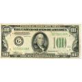 1934A $100 Federal Reserve Note F-VF