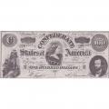 $100 1864 Confederate Note Richmond XF-AU