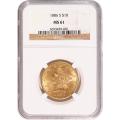 Certified $10 Gold Liberty 1886-S MS61 NGC