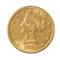 $10 Gold Liberty 1889-S AU