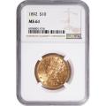 Certified $10 Gold Liberty 1892 MS61 NGC