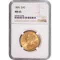 Certified $10 Gold Liberty 1895 MS63 NGC