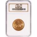 Certified $10 Gold Liberty 1898 MS61 NGC