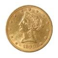 $10 Gold Liberty 1899 AU