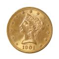 $10 Gold Liberty 1901 AU