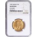 Certified $10 Gold Indian 1907 AU details NGC