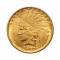 $10 Gold Indian 1907 No Motto XF