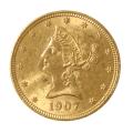 $10 Gold Liberty 1907 AU