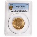 Certified $10 Gold Indian 1907 No Motto AU55 PCGS