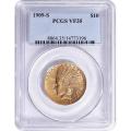 Certified $10 Gold Indian 1909-S VF35 PCGS