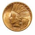 $10 Gold Indian 1910-S AU