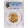 Certified $10 Gold Indian 1910-D AU55 PCGS