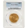 Certified $10 Gold Indian 1910-S MS62 PCGS