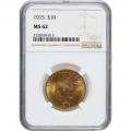 Certified US Gold $10 Indian 1915 MS62 NGC