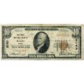 1929 $10 National Bank Note Bath ME Charter #2743 Fine