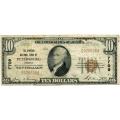 1929 $10 National Bank Note Petersburg VA Charter #7709 Fine