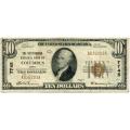 1929 $10 National Bank Note Columbus OH Charter #7745 Fine