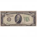 1934 $10 Federal Reserve Note G-VG