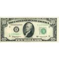 1950D $10 STAR Federal Reserve Note XF