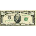1950E STAR $10 Federal Reserve Note F