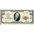 1929 $10 National Bank Note York PA Charter #197 VG