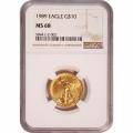 Certified American $10 Gold Eagle 1989 MS68 NGC