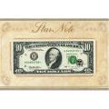 1995 $10 STAR Note 8-H St. Louis Reserve Bank BEP Folder CU