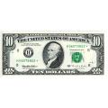 1995 $10 STAR Federal Reserve Note UNC