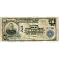 1902 $10 National Bank Note Topeka KS Charter #3078 Fine