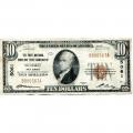 1929 $10 National banknote Summit NJ Charter #5061 Fine