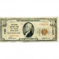 1929 $10 National Banknote Du Bois PA Charter #7453 VG-F