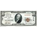 1929 $10 National Bank Note New Albany IN Charter #775 AU