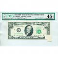 1969B $10 Federal Reserve Note ERROR Butterfly Fold XF45 PMG