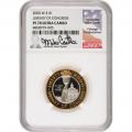 Certified $10 Commemorative 2000 Library Of Congress Bimetallic PF70 NGC Mike Caslte sig.