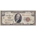 1929 $10 Federal Reserve Note Chicago IL F-VF