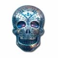 10 oz .999 Fine Silver Sugar Skull - Day of the Dead - Keyhole Heart