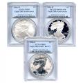Certified 2006 20th Anniversary 3pc Silver Set MS & PF69 PCGS