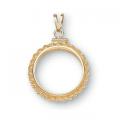 Bezel 14kt Rope $5 Indian or Liberty