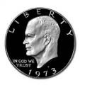 Eisenhower Dollar 1973-S Silver Proof