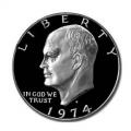 Eisenhower Dollar 1974-S Silver Proof
