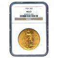 Certified $20 St Gaudens MS63 (Dates Our Choice) PCGS or NGC