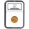 Certified US Gold $5 Indian MS61 (Dates Our Choice) PCGS or NGC